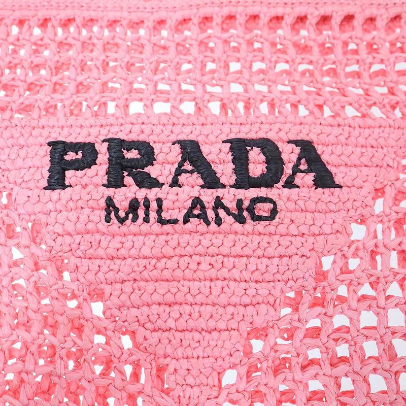 Prada Crochet Tote Pink