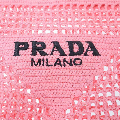 Prada Crochet Tote Pink