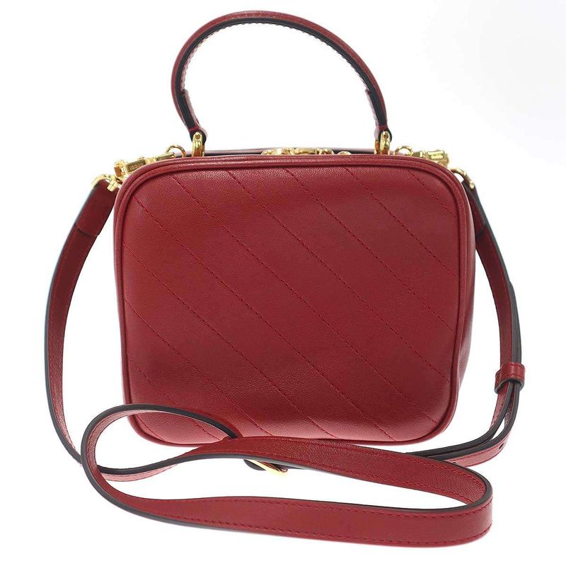 Gucci Blondie Top Handle Shoulder Bag Red