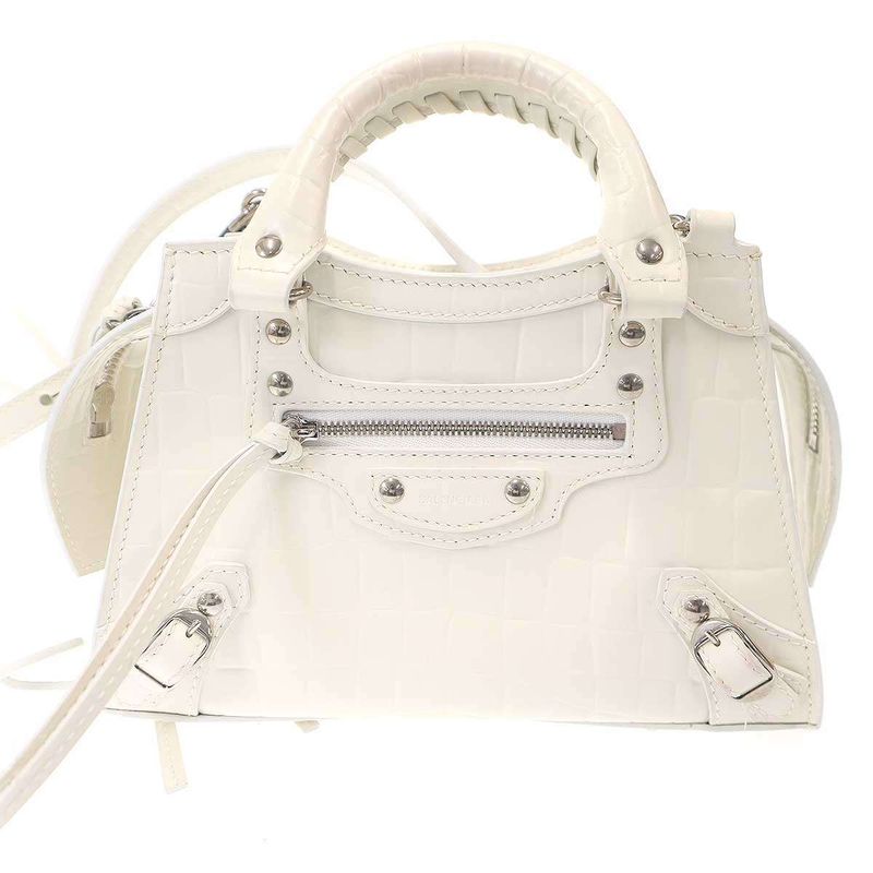Balenciaga Neo Classic Mini Bag Neo Mini Croco Emboss 2-Way