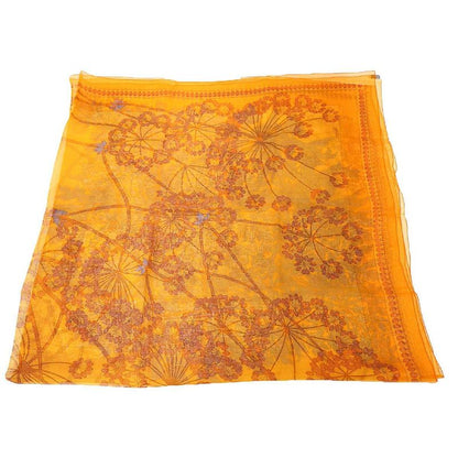 Hermes Carre 140 Ombelles Silk Scarf Orange