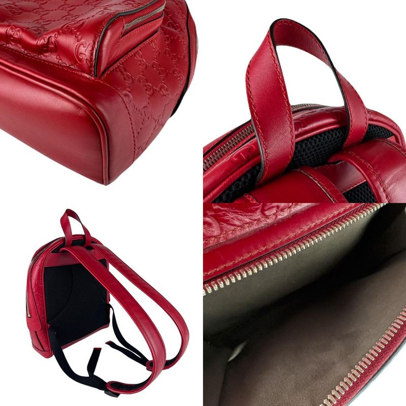 Gucci Backpack Leather Red