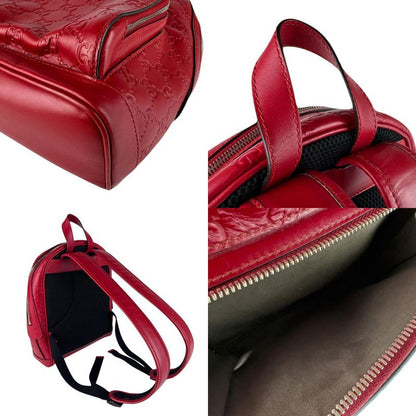 Gucci Backpack Leather Red