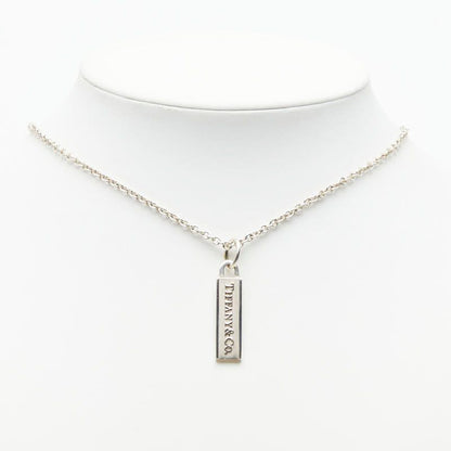 Tiffany & Co Logo Bar Silver Necklace