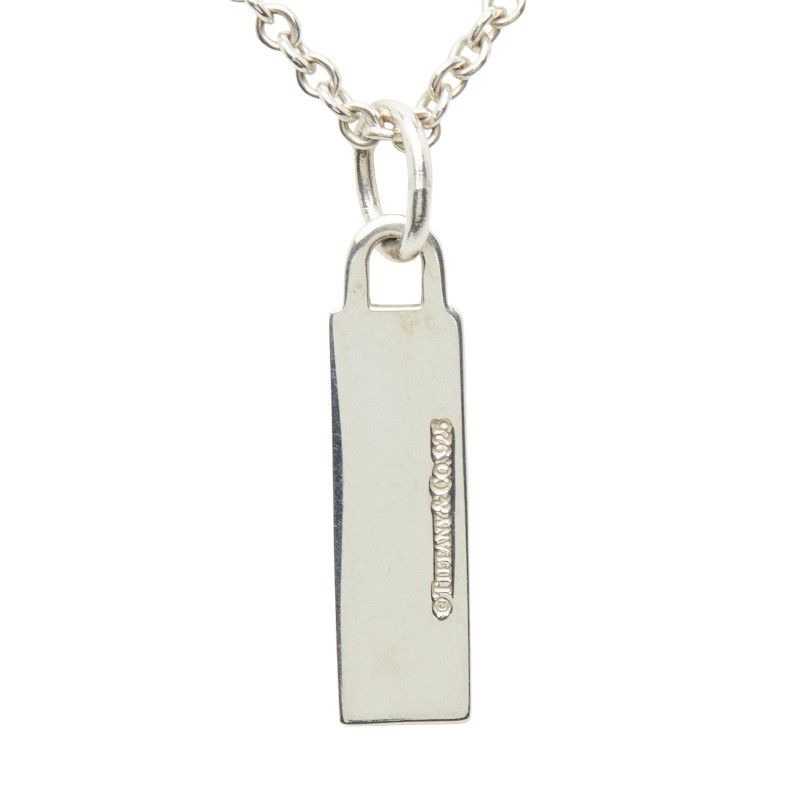 Tiffany & Co Logo Bar Silver Necklace