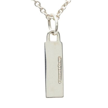Tiffany & Co Logo Bar Silver Necklace