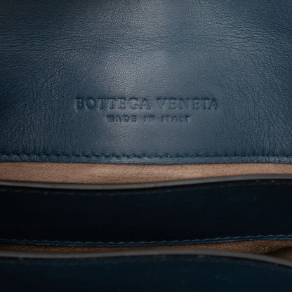 Bottega Veneta Piazza 2-Way Shoulder Bag Blue Leather