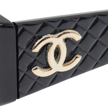 Chanel CC Logo Quilted Black Plastic Shoulder Bag