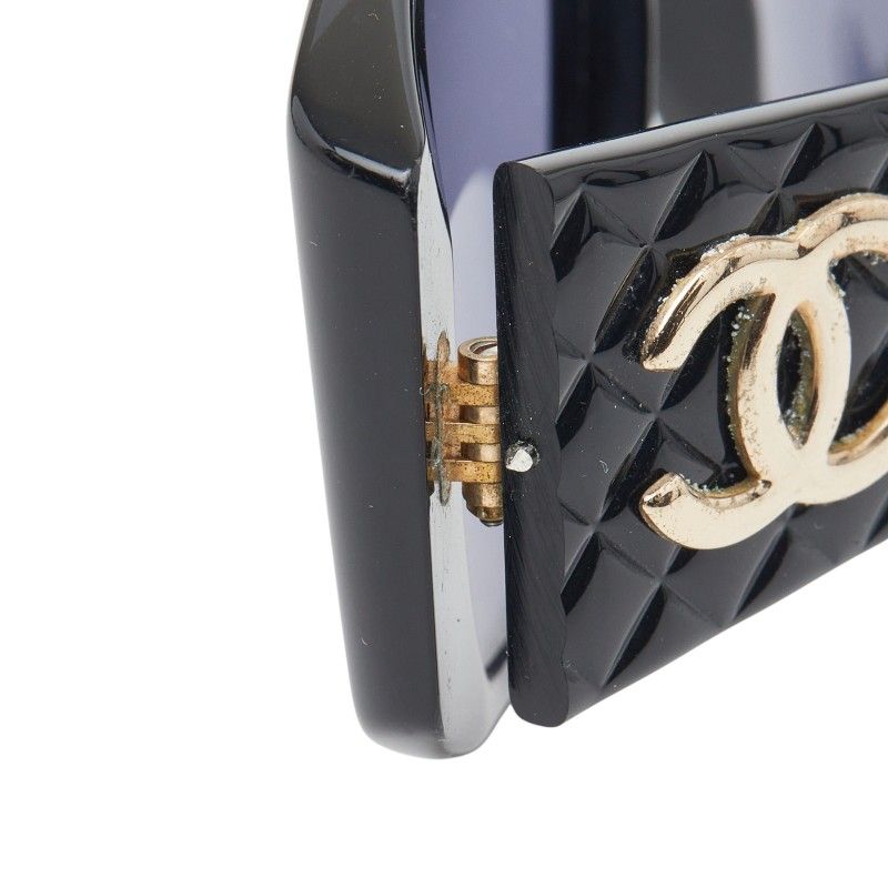 Chanel CC Logo Quilted Black Plastic Shoulder Bag