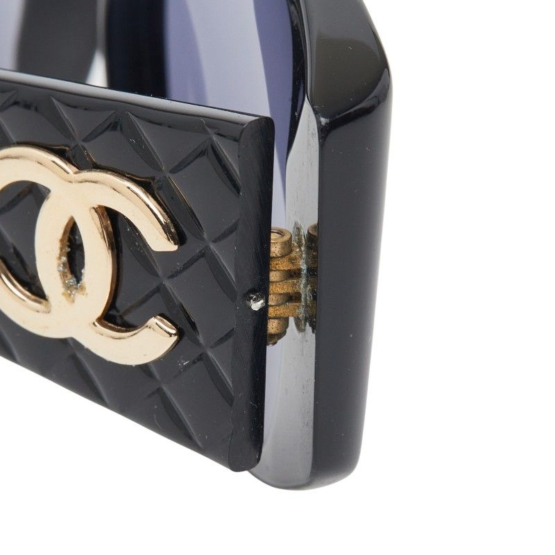 Chanel CC Logo Quilted Black Plastic Shoulder Bag