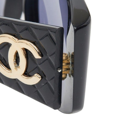 Chanel CC Logo Quilted Black Plastic Shoulder Bag