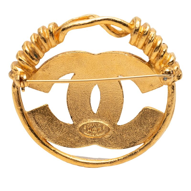 Chanel Vintage CC Logo Gold Plated Shoulder Bag