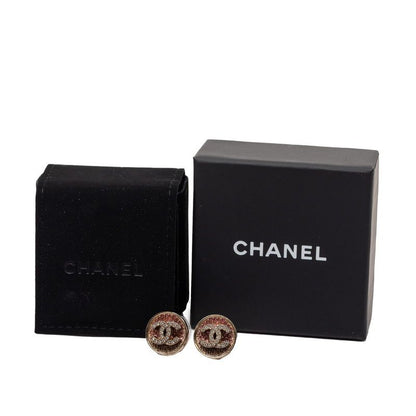 Chanel CC Logo Gold Pink Plated