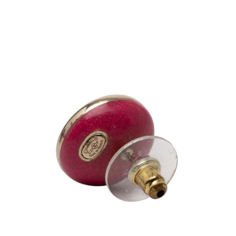 Chanel CC Logo Gold Pink Plated