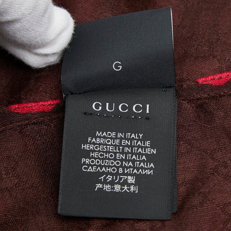 Gucci Leopard Brown Red Rayon Scarf