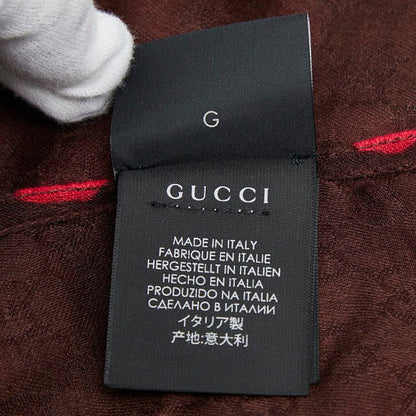 Gucci Leopard Brown Red Rayon Scarf
