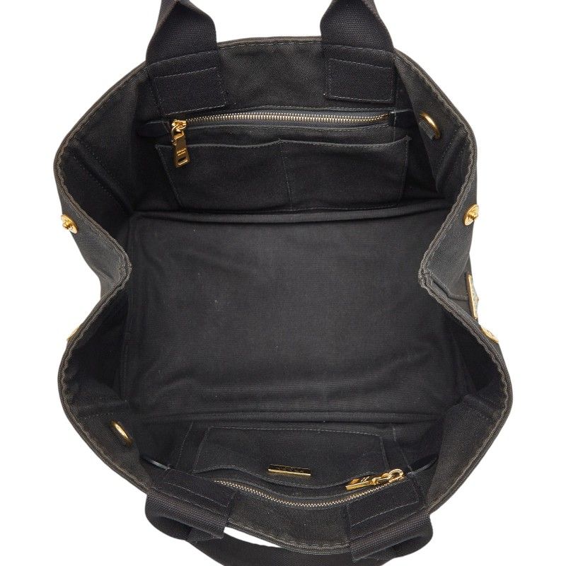 Prada Canapa M Black Canvas Handbag