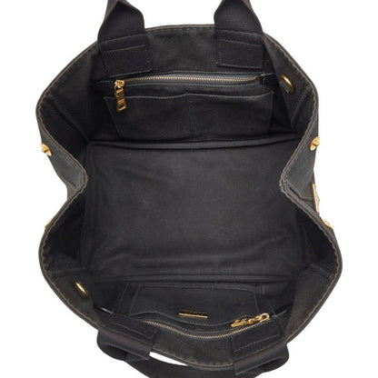 Prada Canapa M Black Canvas Handbag