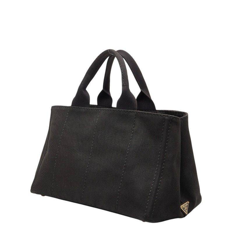 Prada Canapa M Black Canvas Handbag