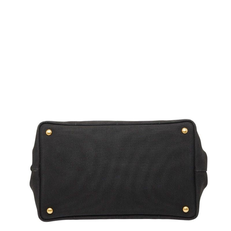 Prada Canapa M Black Canvas Handbag