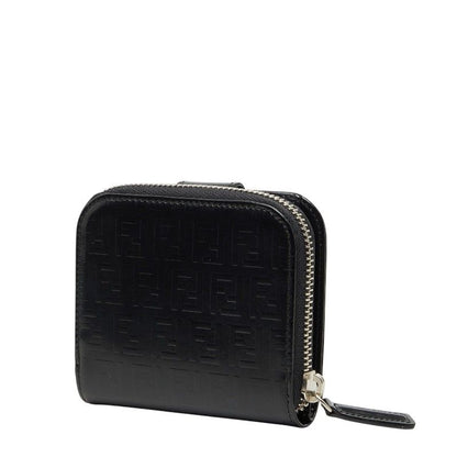 Fendi Zucchino Bifold Wallet Black Patent Leather
