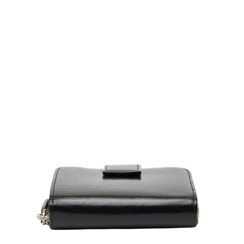 Fendi Zucchino Bifold Wallet Black Patent Leather