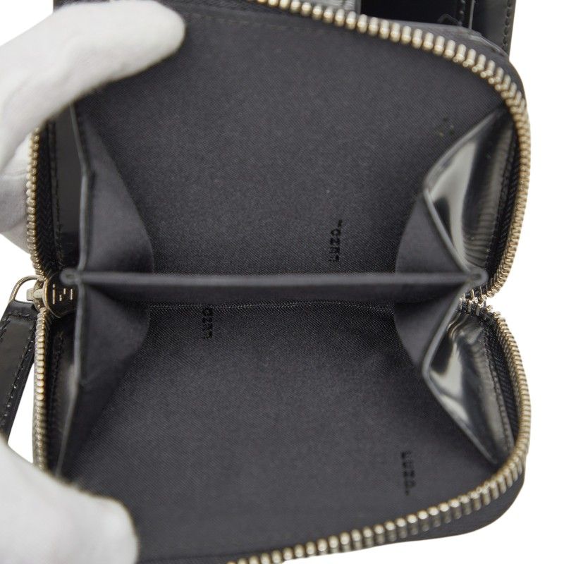 Fendi Zucchino Bifold Wallet Black Patent Leather