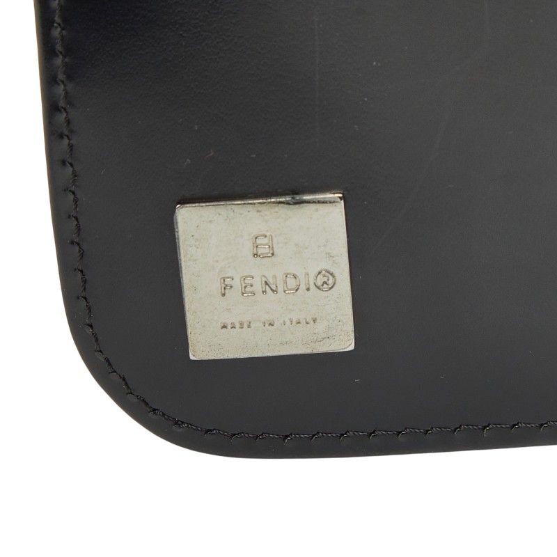 Fendi Zucchino Bifold Wallet Black Patent Leather