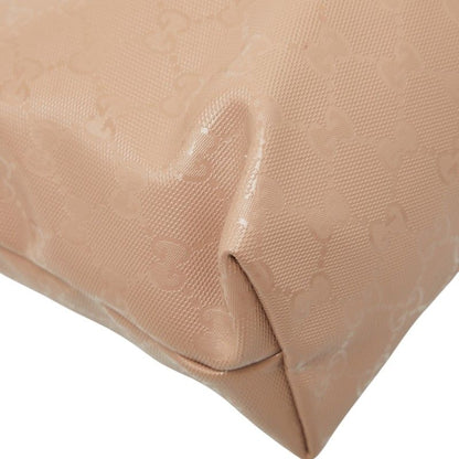 Gucci GG Supreme Tote Shoulder Beige Calf Leather