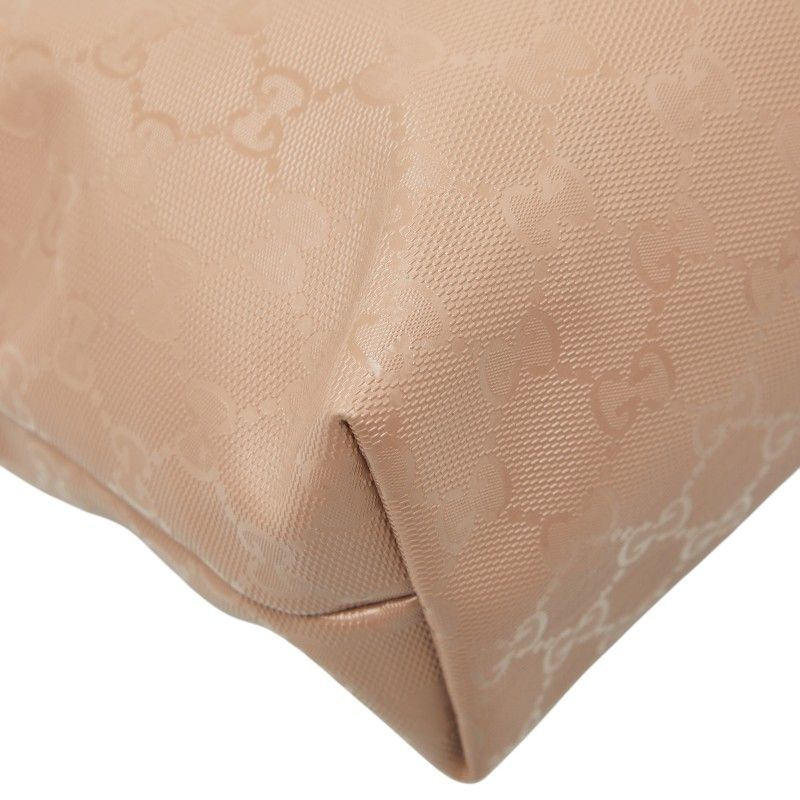 Gucci GG Supreme Tote Shoulder Beige Calf Leather