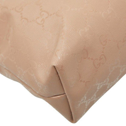 Gucci GG Supreme Tote Shoulder Beige Calf Leather