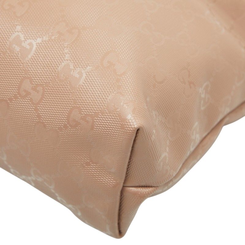 Gucci GG Supreme Tote Shoulder Beige Calf Leather