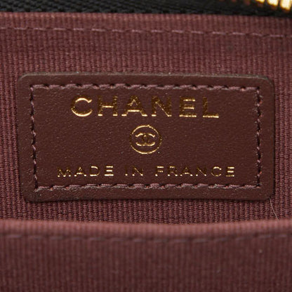 Chanel CC Logo Quilted Classic Zip Coin Purse Black Caviar