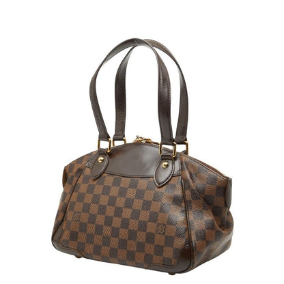Louis Vuitton Damier Verona PM Brown Leather Handbag