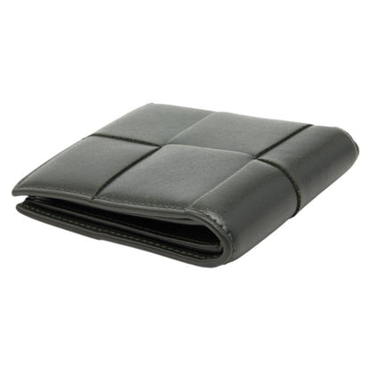 Bottega Veneta Maxi Intrecciato Cassette Bifold Wallet Billfold Khaki Leather