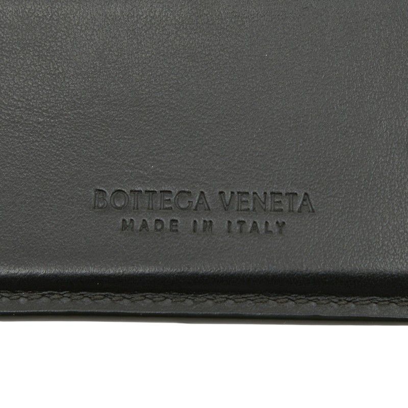 Bottega Veneta Maxi Intrecciato Cassette Bifold Wallet Billfold Khaki Leather