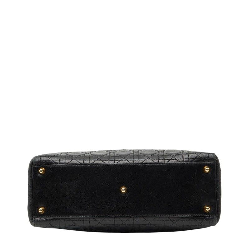 Dior Cannage Large Black Leather Handbag