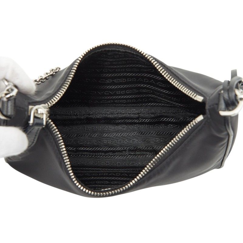 Prada Re Edition Re-Nylon Shoulder Bag Chain 2-Way Black