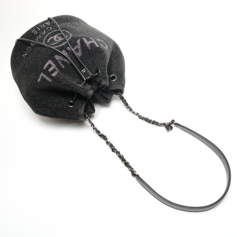 Chanel Shoulder Bag Deauville Tweed Bucket