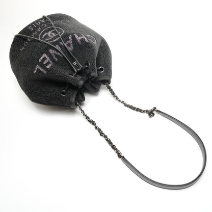 Chanel Shoulder Bag Deauville Tweed Bucket