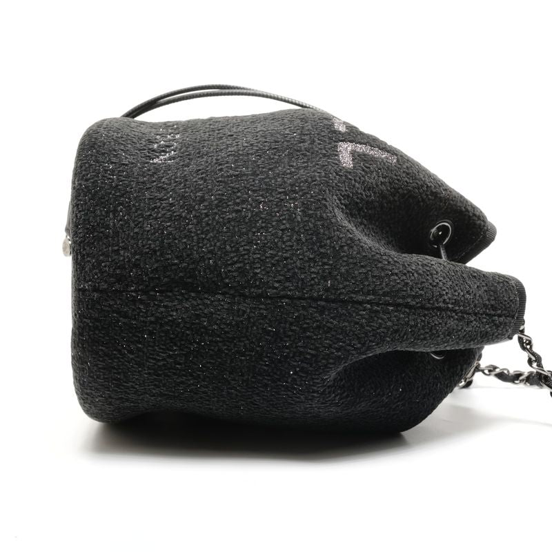 Chanel Shoulder Bag Deauville Tweed Bucket
