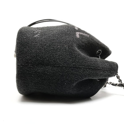 Chanel Shoulder Bag Deauville Tweed Bucket