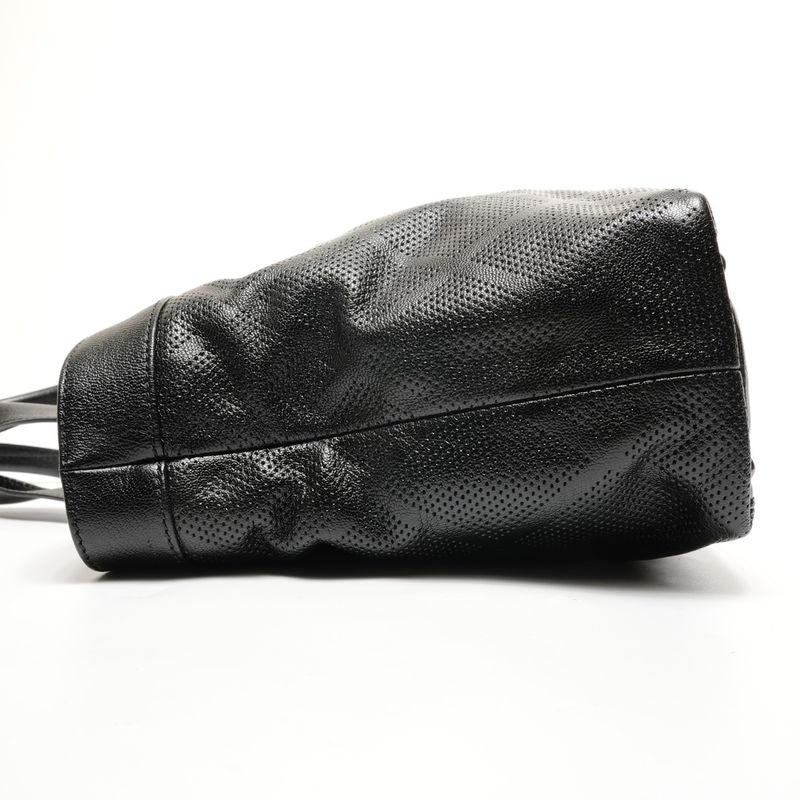 Chanel Tote Perforated Big CC Logo Leather