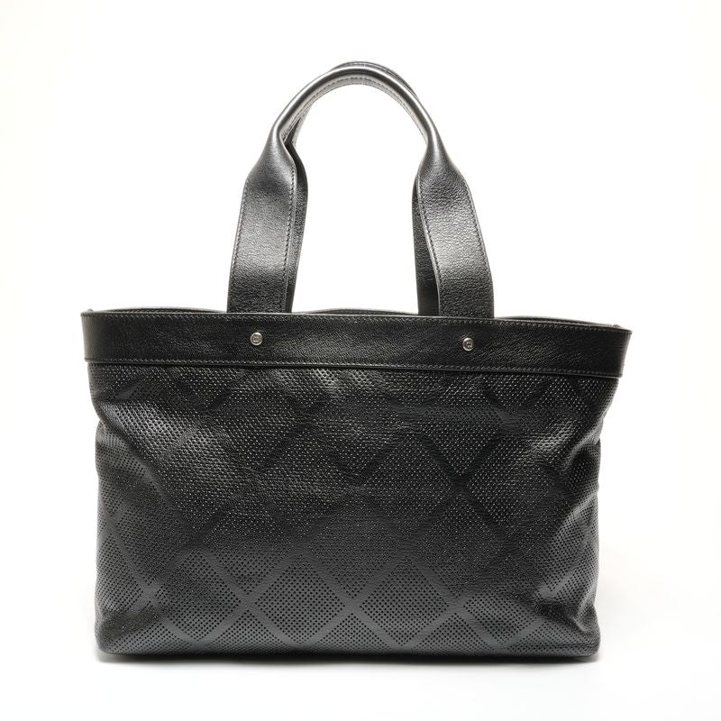 Chanel Tote Perforated Big CC Logo Leather