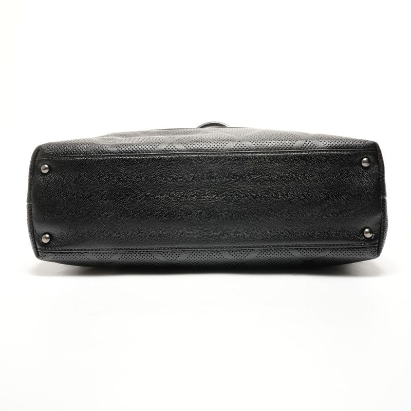 Chanel Tote Perforated Big CC Logo Leather