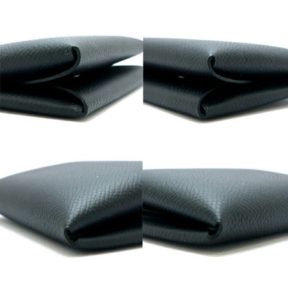Hermes Calvi Duo Noir Black Epsom Card Case
