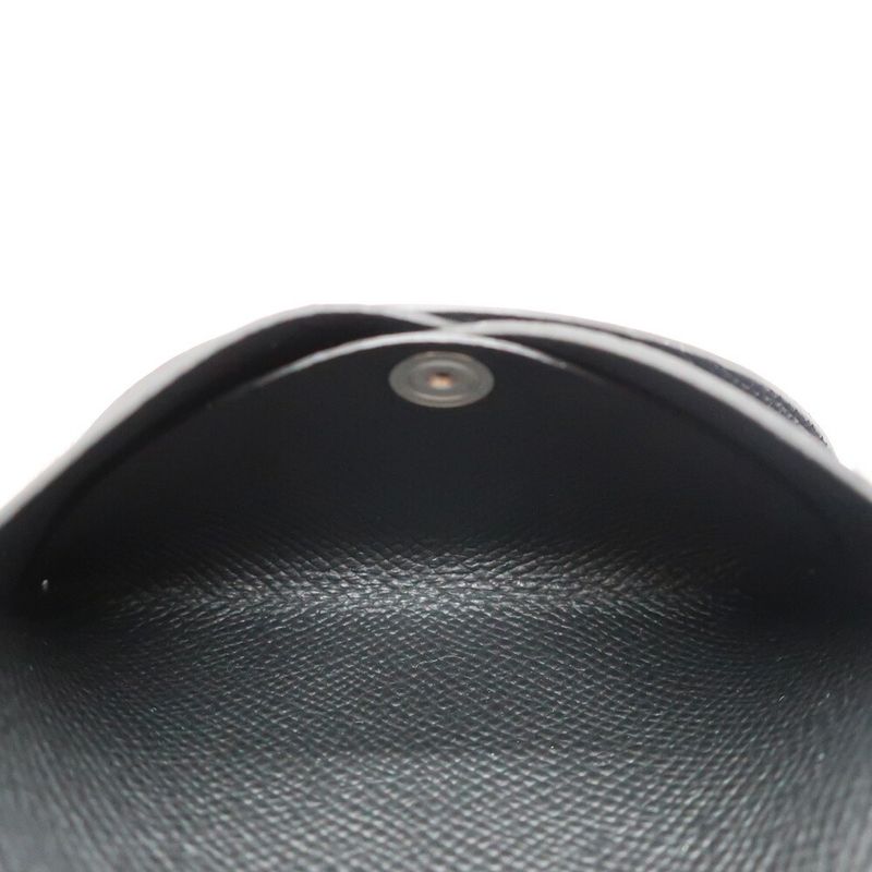 Hermes Calvi Duo Noir Black Epsom Card Case