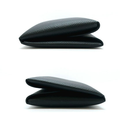 Hermes Calvi Duo Noir Black Epsom Card Case