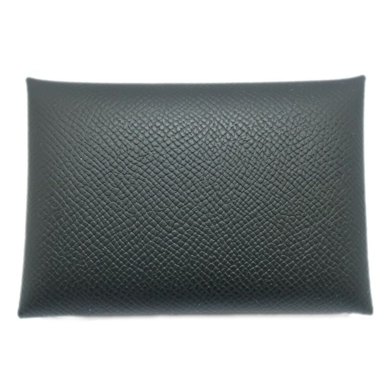 Hermes Calvi Duo Noir Black Epsom Card Case