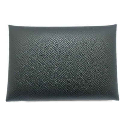 Hermes Calvi Duo Noir Black Epsom Card Case